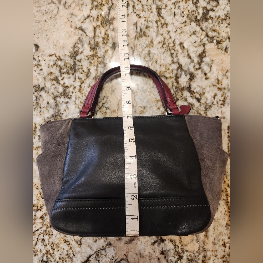 Coach Purse, F49865 Park Quilted Color Block Carrie Mini Tote Bag EUC Burgundy - Picture 8 of 15